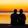 Couple enjoying the setting sun